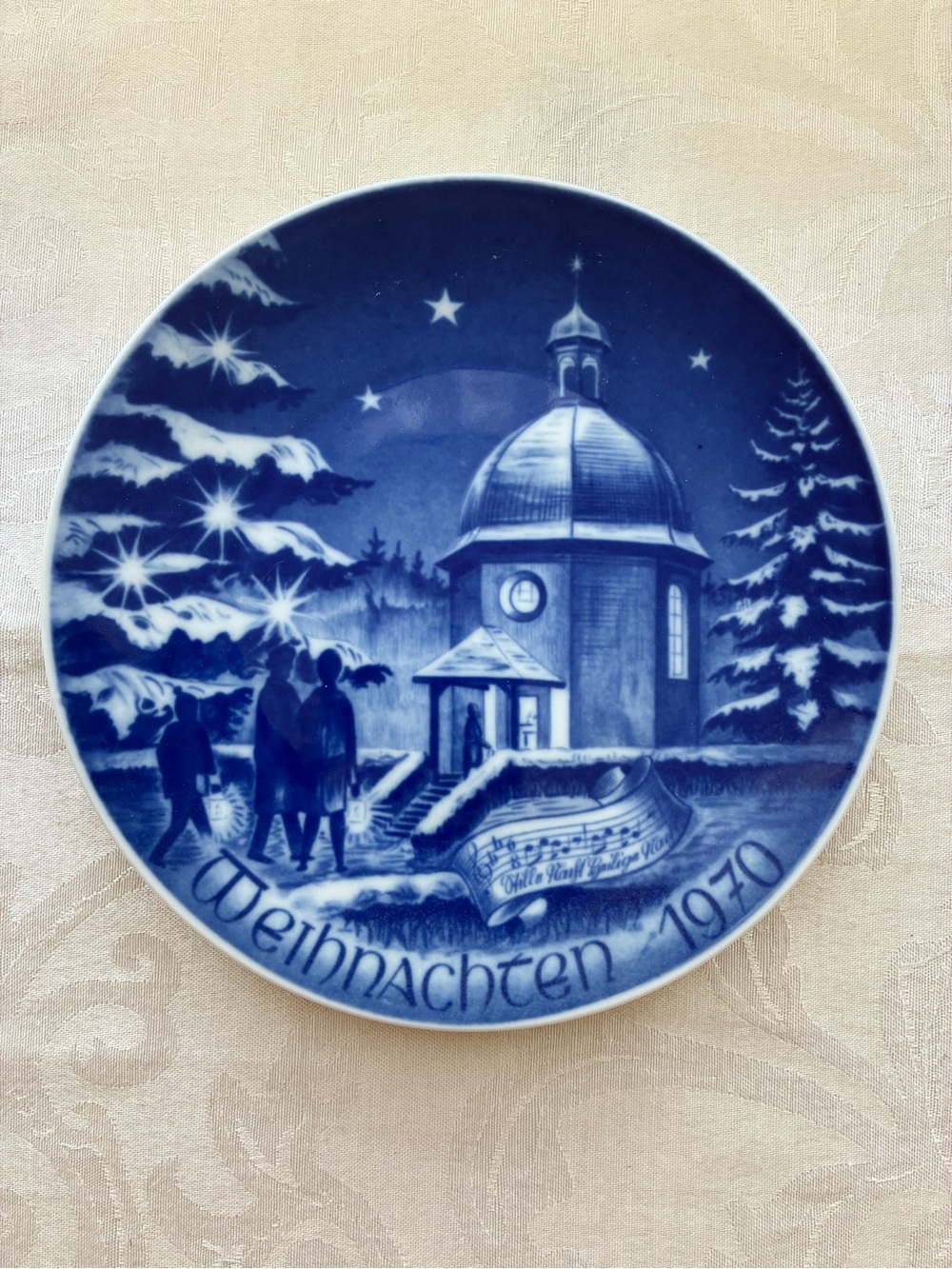 Vintage Bareuther Waldsassen Porcelain 1970 Christmas Weihnachten Plate